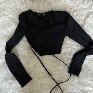 zara wrap top